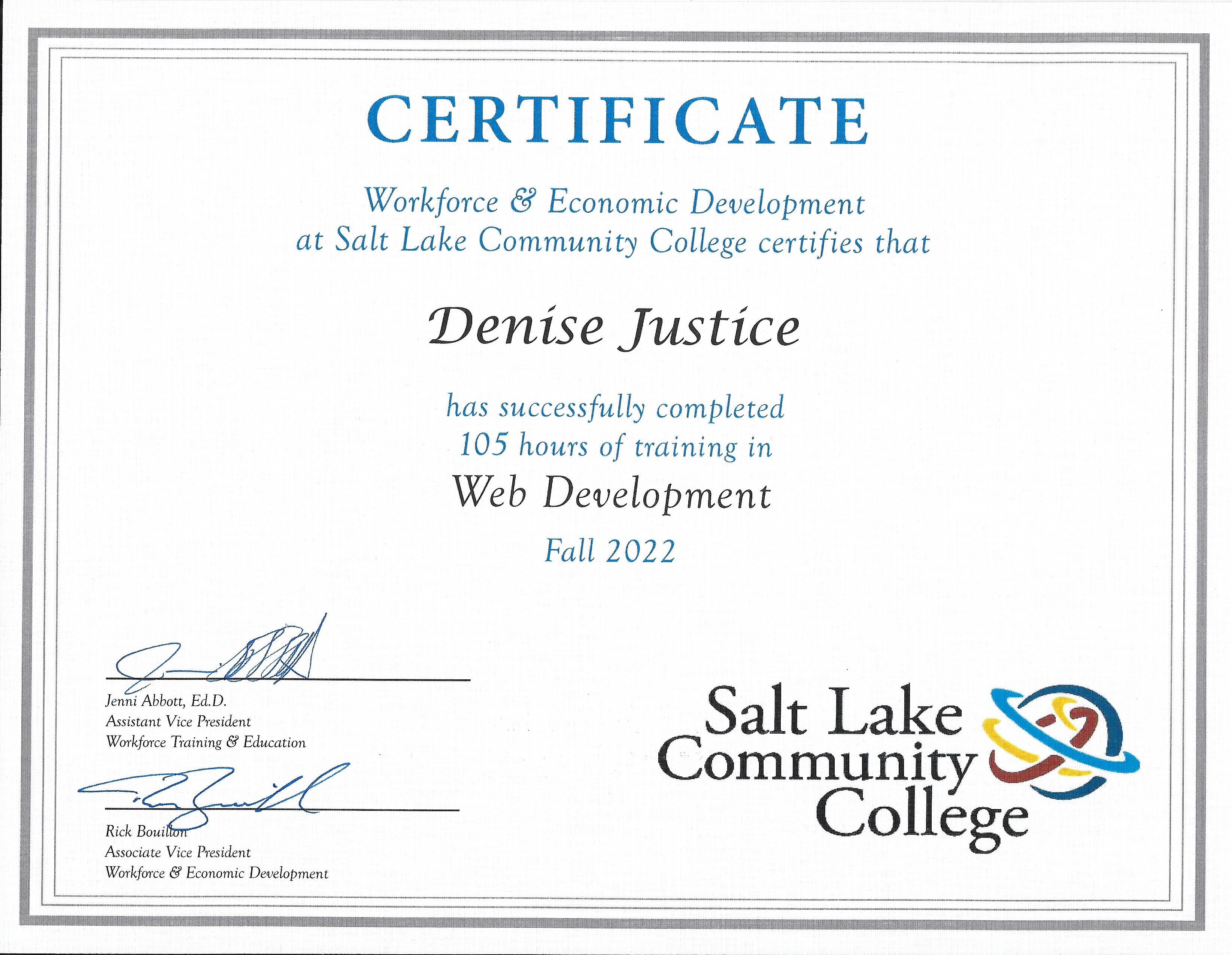 SLCC Web Development Certificate